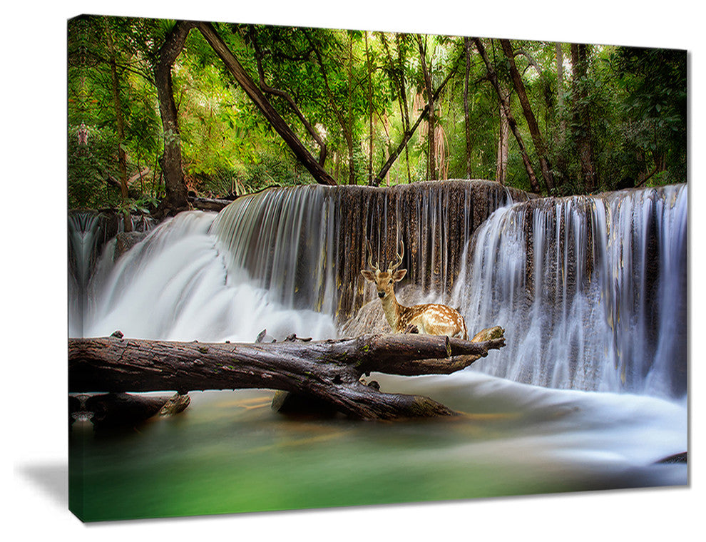 "Huai Mae Kamin Waterfall" Canvas Photo Print, 40"x30"