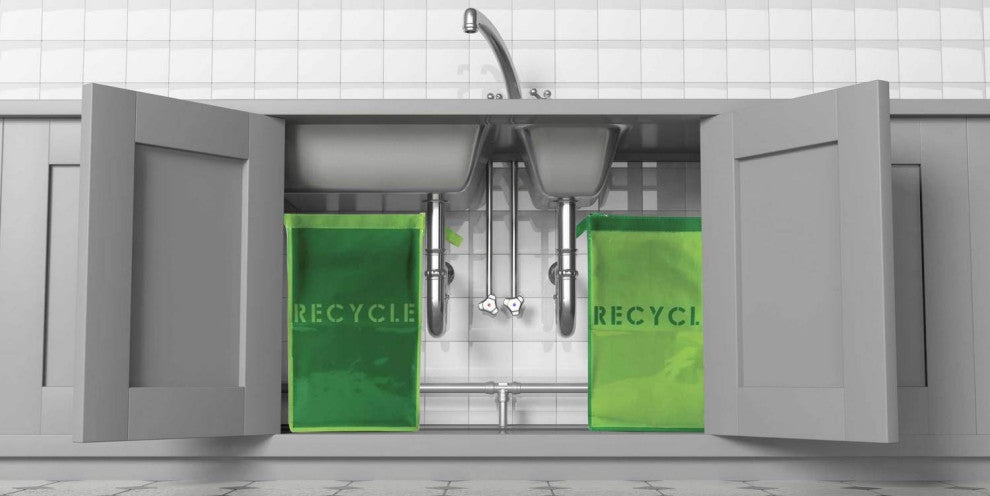 Reusable Recycle Bags for Home or Garden, Waterproof, Set of 2 Bins