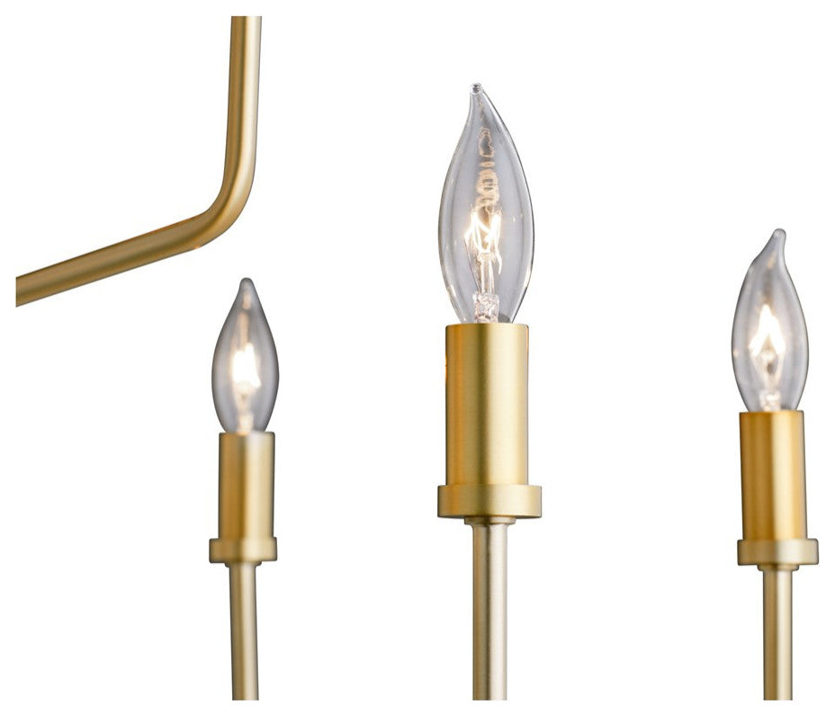 Quorum Harmony 9-Light Chandelier 657-9-80, Aged Brass