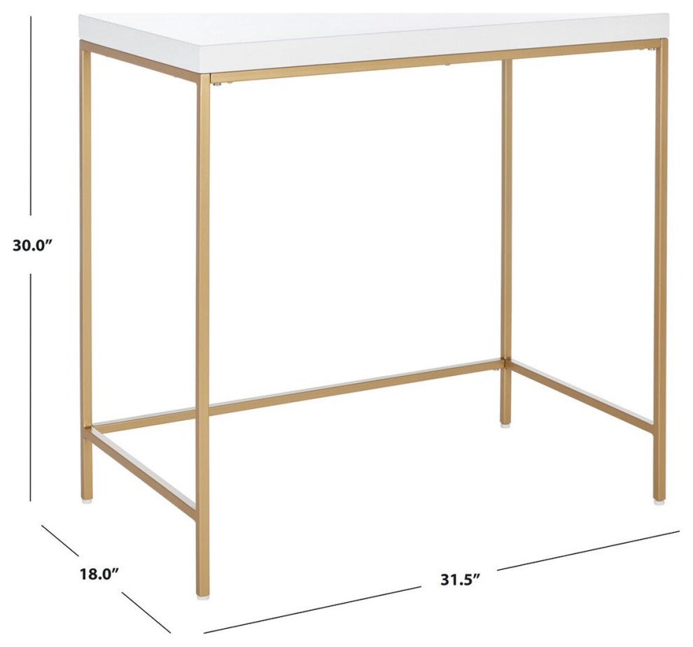 Safavieh Cass Desk, White/Gold