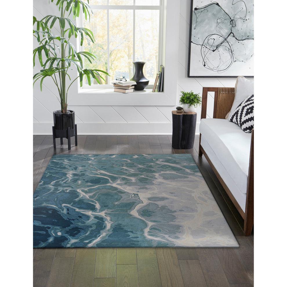 Corsica Water Indoor Rug, Blue, 8'3"x11'6"