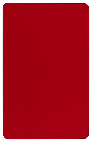 36"x72" Red Thermal Laminate Activity Table