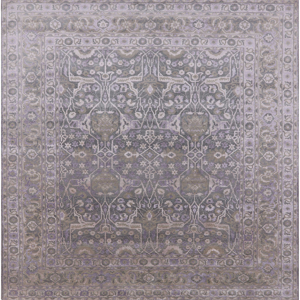 Ahgly Company Indoor Square Mid-Century Modern Area Rugs, 3' Square