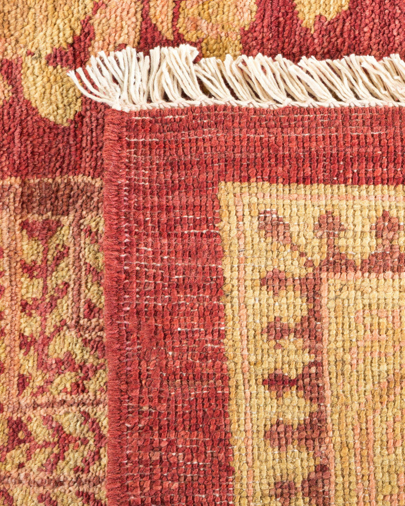Eclectic, One-of-a-Kind Hand-Knotted Area Rug Orange, 9'2"x12'0"