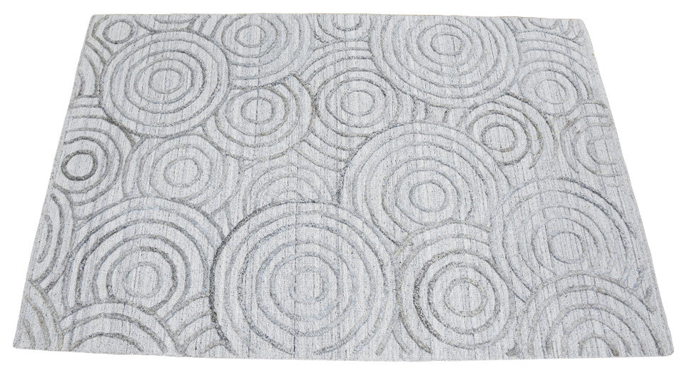 HAND WOVEN FLAT WEAVE KILIM POLYESTER AREA RUGS -Rectangle,Light Gray,Geometric, [Rectangle] 8'x10'