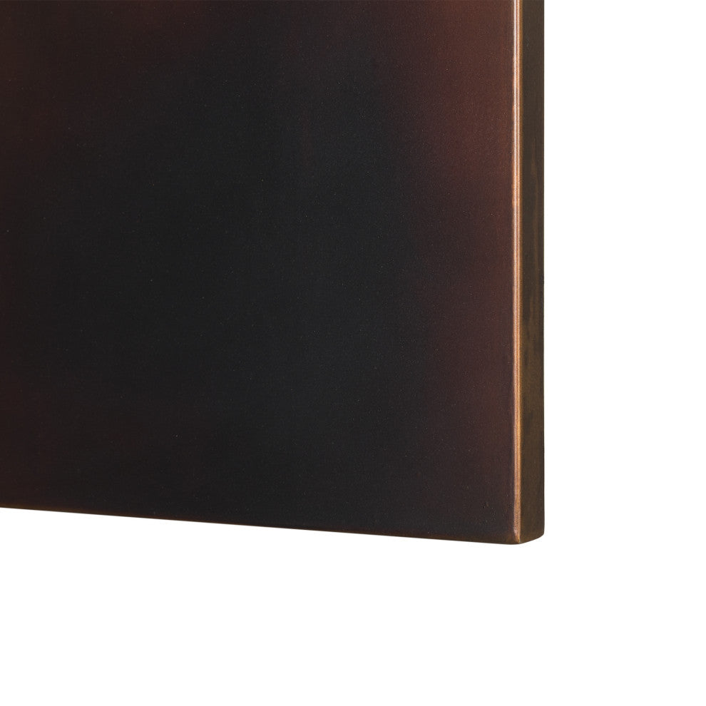 Rios Gold and Red Painted With Acid Wash Metal Wall Art