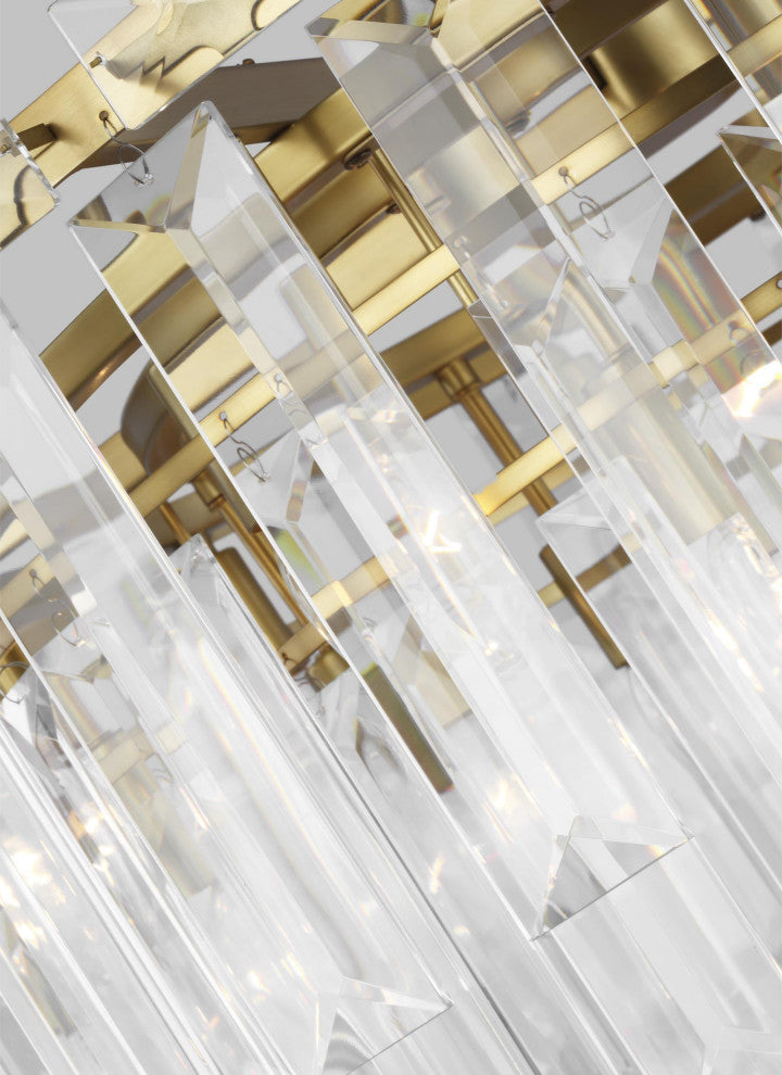 Arden Large Chandelier, Burnished Brass
