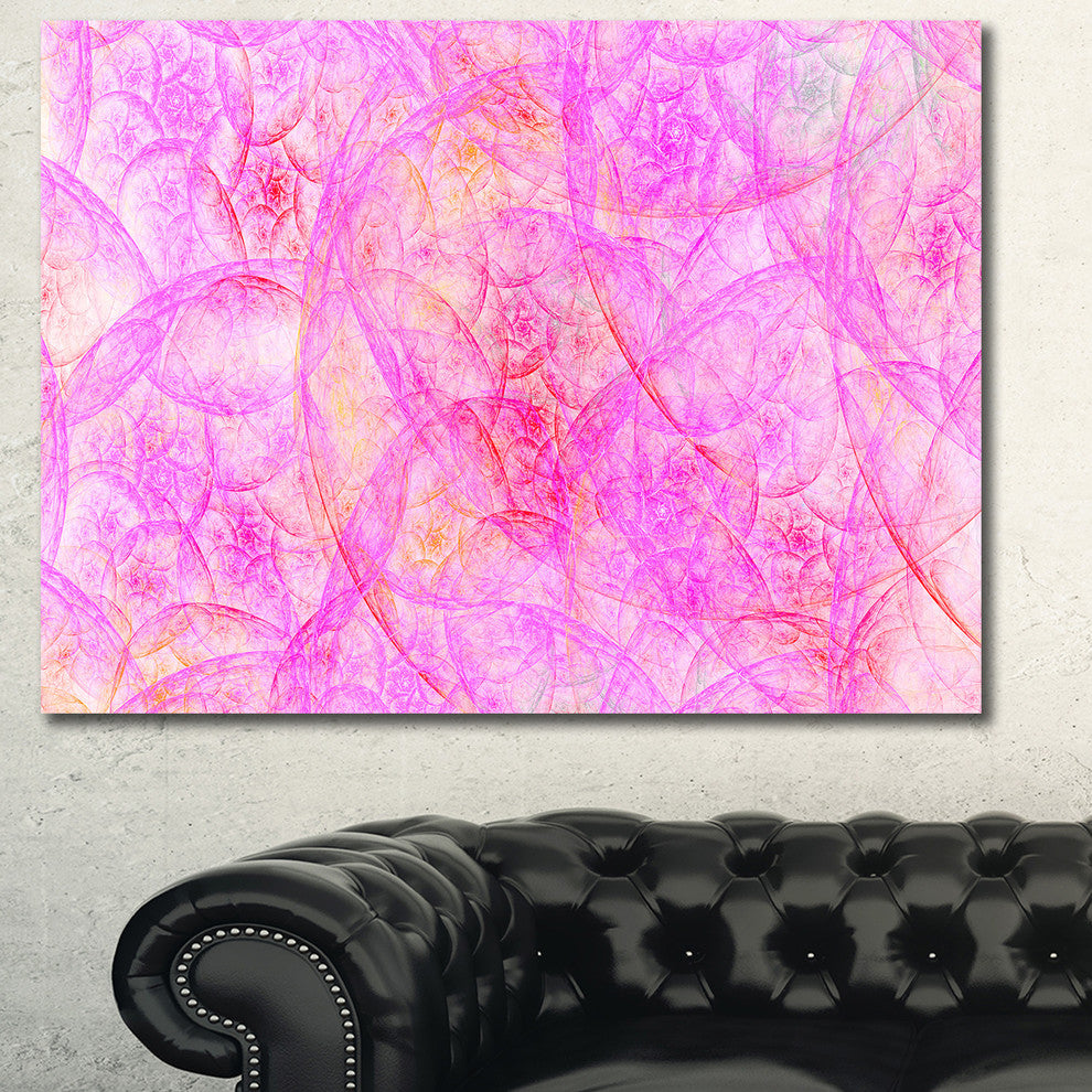 Rose Fractal Dramatic Clouds, Abstract Canvas Art Print, 60x40