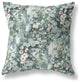 28" Green Gray Springtime Indoor Outdoor Throw Pillow