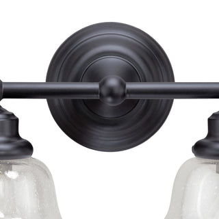 Huntley 2-Light Vanity Clear Glass Oil Rubbed Bronze