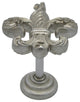 Fleur de Lis Medallion Drapery Holdback, Pewter
