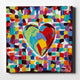 Mosaic Heart I' by Carolee Vitaletti Giclee Canvas Wall Art, 12"x12"