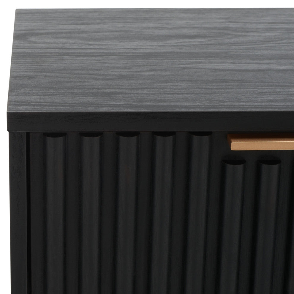 Safavieh Lylia 2 Drawer Nightstand, Black