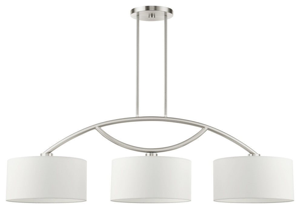 Brushed Nickel Timeless, Transitional, Linear Chandelier