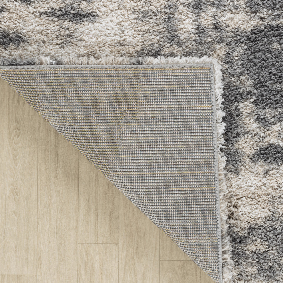 Noori Rug Shag Madison Gray/Beige Rug, 7'10"x10'0"