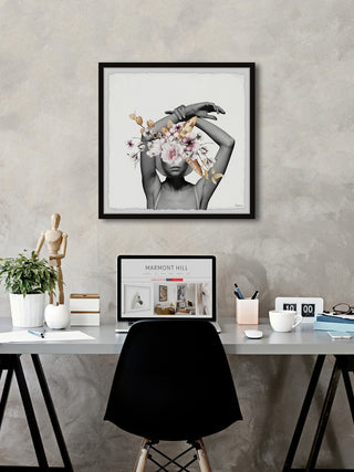 "Confident Bloom" Framed Painting Print, 24"x24"