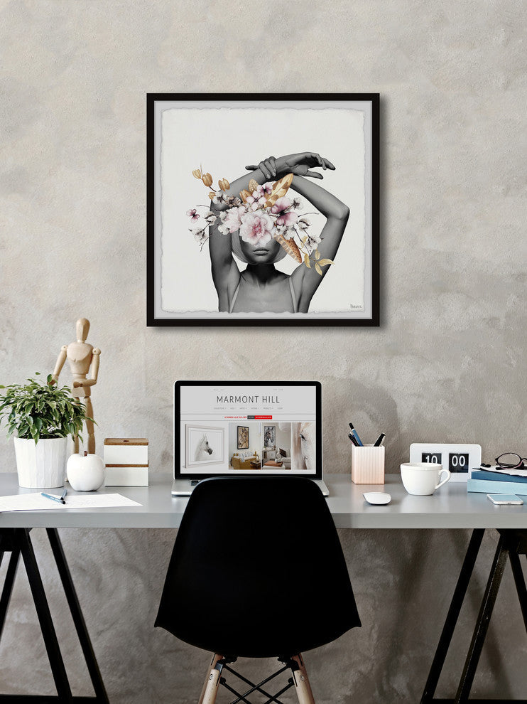 "Confident Bloom" Framed Painting Print, 24"x24"