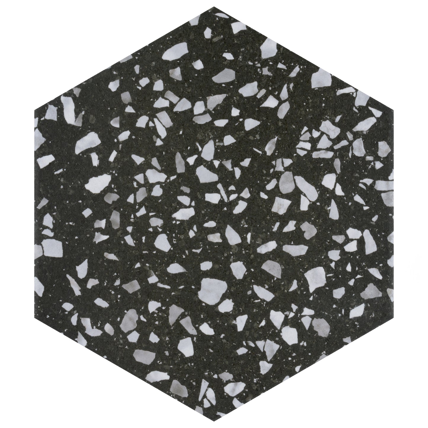 Venice Hex Black Porcelain Floor and Wall Tile