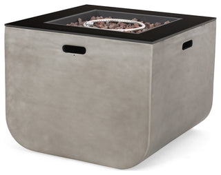 Gwen Outdoor Modern 30-Inch Square Fire Pit