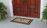 A1HC Markham Border Flocked Extra Large Monogrammed Doormat, 30"X48", U