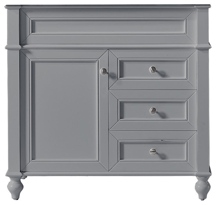 36" Single Bathroom Vanity Base, Taupe Gray