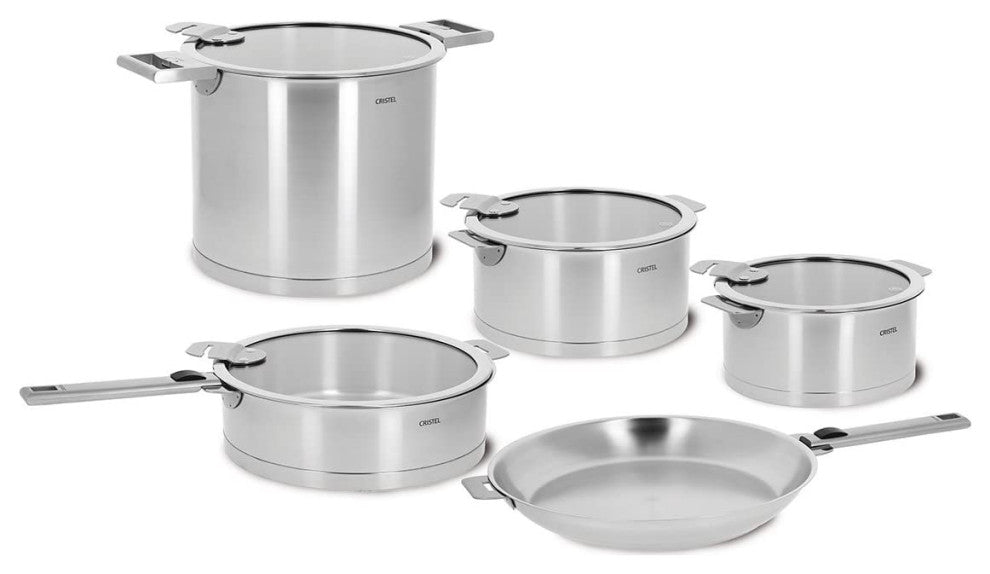 Cristel Strate Stainless-Steel 13 Piece Cookware Set
