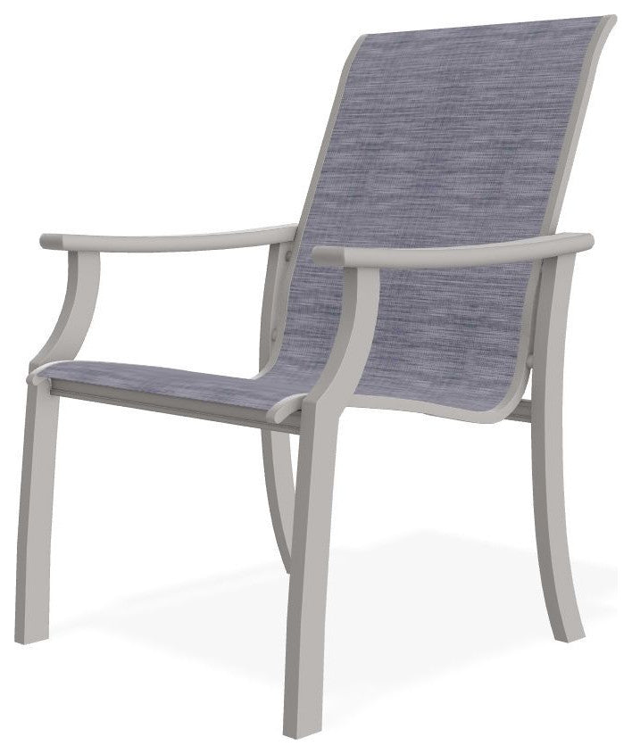 St. Catherine Sling Outdoor Armchair, Brooks/Warm Gray