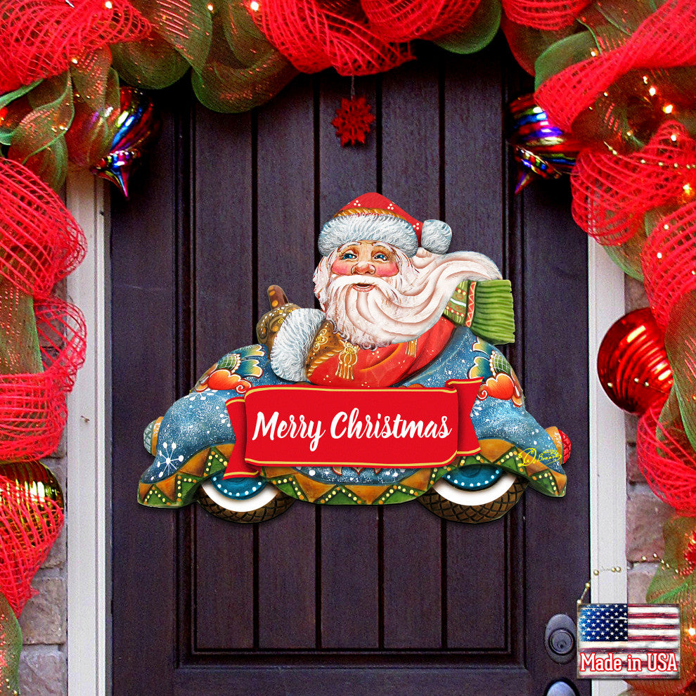 Merry Christmas Santa Door Hanger