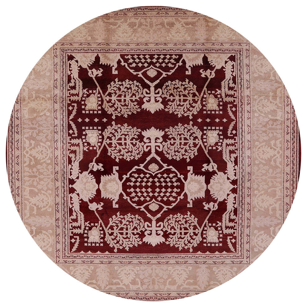 Ahgly Company Indoor Round Mid-Century Modern Area Rugs, 5' Round