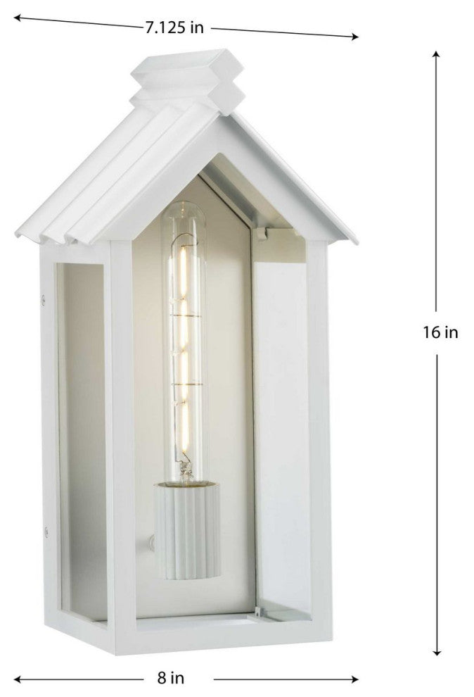 POINT DUMEÂ® Dunemere Shelter White Outdoor Wall Lantern with DURASHIELD