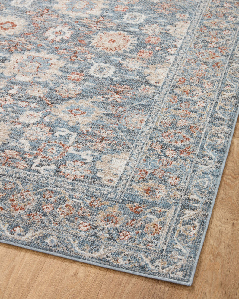 Loloi II Odette Sky / Rust 2'-7" x 16'-0" Runner Rug