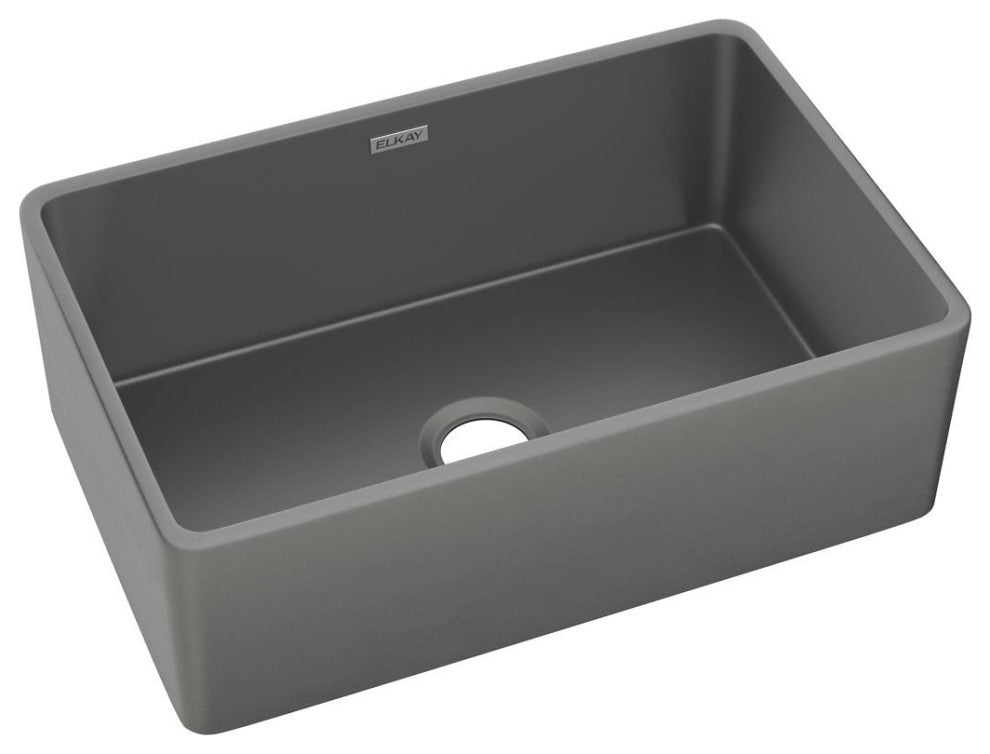 SWUF28179MG Elkay Fireclay 30" Farmhouse Sink, Gray