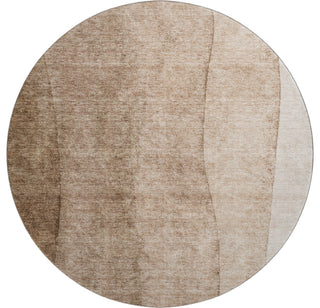 Premium Machine Washable Mayfield AMF690 Brown 8' x 8' Round Rug
