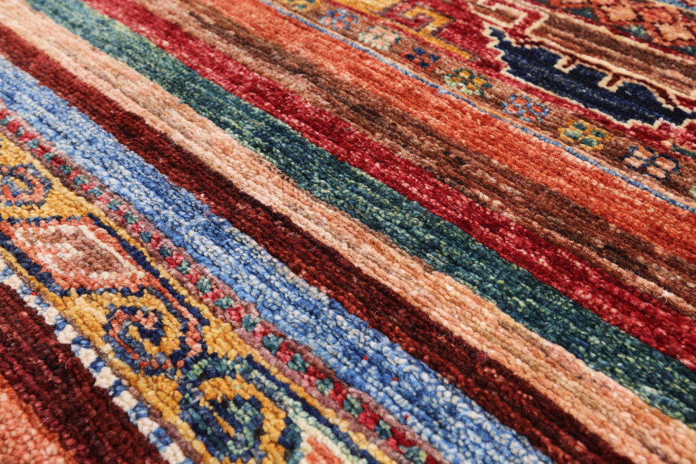 2' 7" X 4' 1" Handmade Super Kazak Khorjin Wool Rug - Q12336