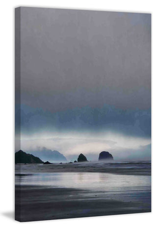 "Sea Stacks at Sunset" Painting Print on Canvas