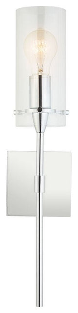 Effimero 1-Light Wall Vanity Corridor Sconce, Polished Chrome