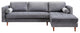 TOV Furniture Como Grey Velvet Sectional RAF