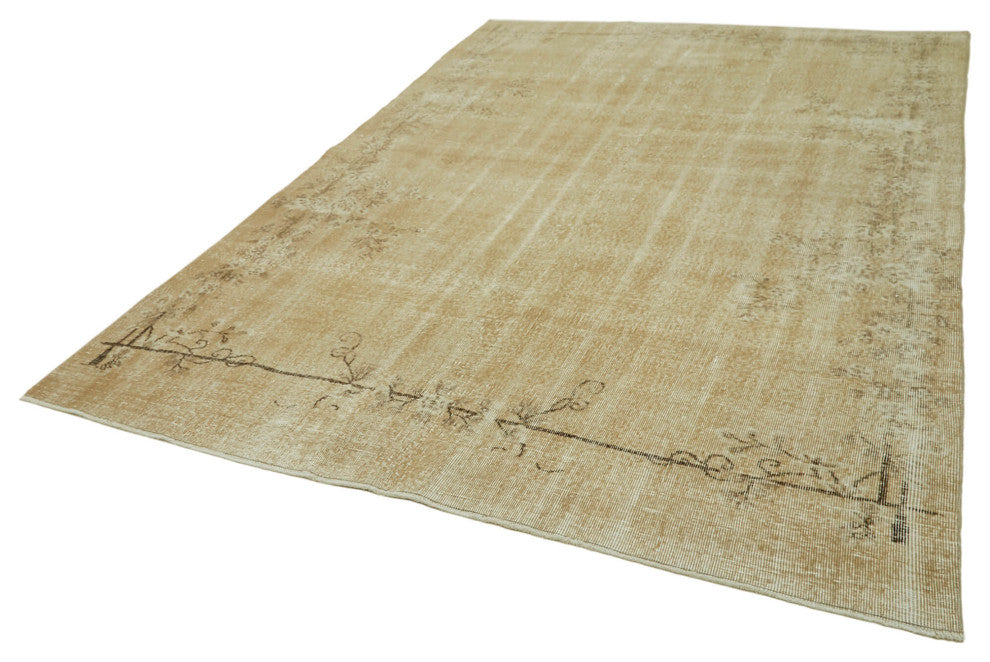Rug N Carpet - Handmade Turkish 6' 9'' x 10' 0'' Low Pile  Wool Area Rug