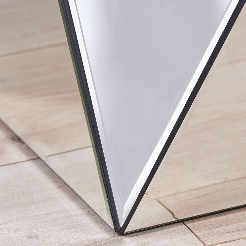 Mirrored Side Table, Clear / Mirror