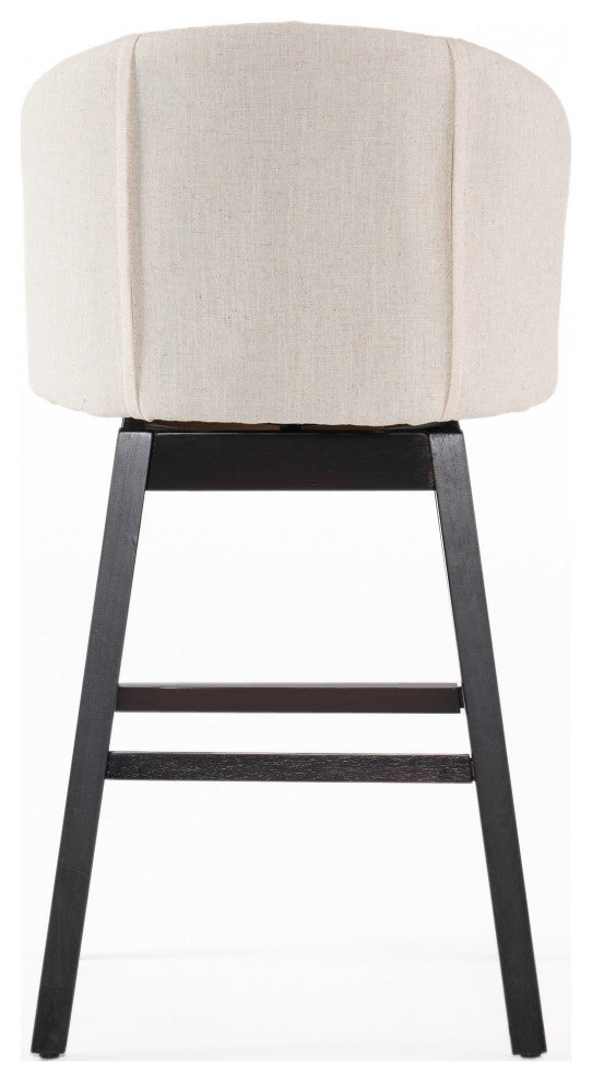 Westman Fabric Upholstered Swivel Seat Bar Stools, Set of 2