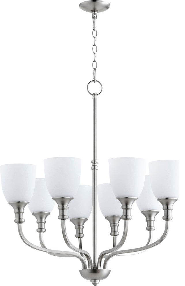 Richmond 8-Light Chandelier, Satin Nickel