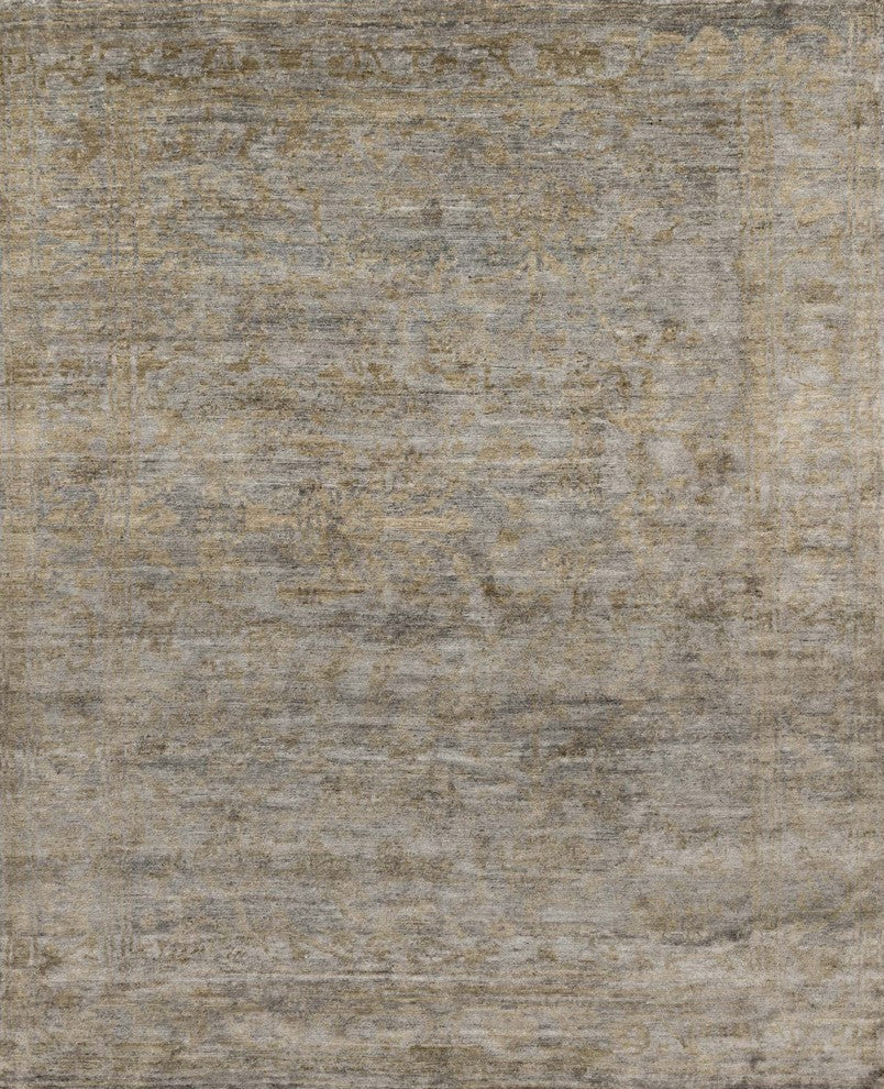 Limestone Hand Knotted Viscose from Bamboo Mirage Area Rug by Loloi, 2''0"x3''0"