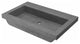 Trough 3019 Concrete Bathroom Sink, Slate, No Faucet Hole