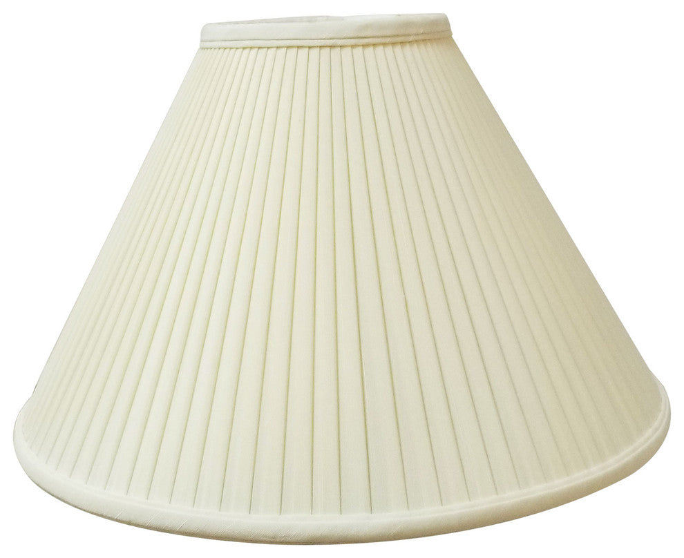 Coolie Empire Side Pleat Basic Lampshade, Eggshell, 6"x18"x11.5"