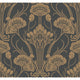 Black Nouveau Damask Wallpaper