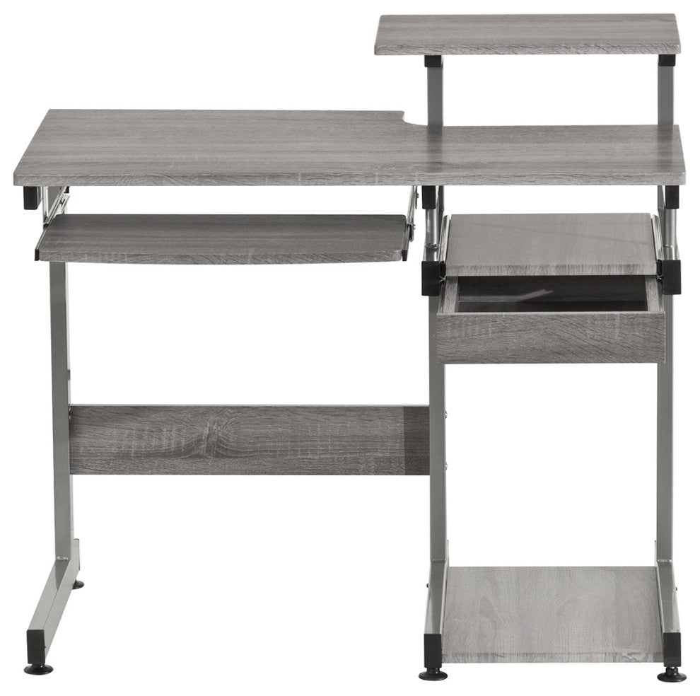 Techni Mobili Complete Computer Workstation Desk, Grey