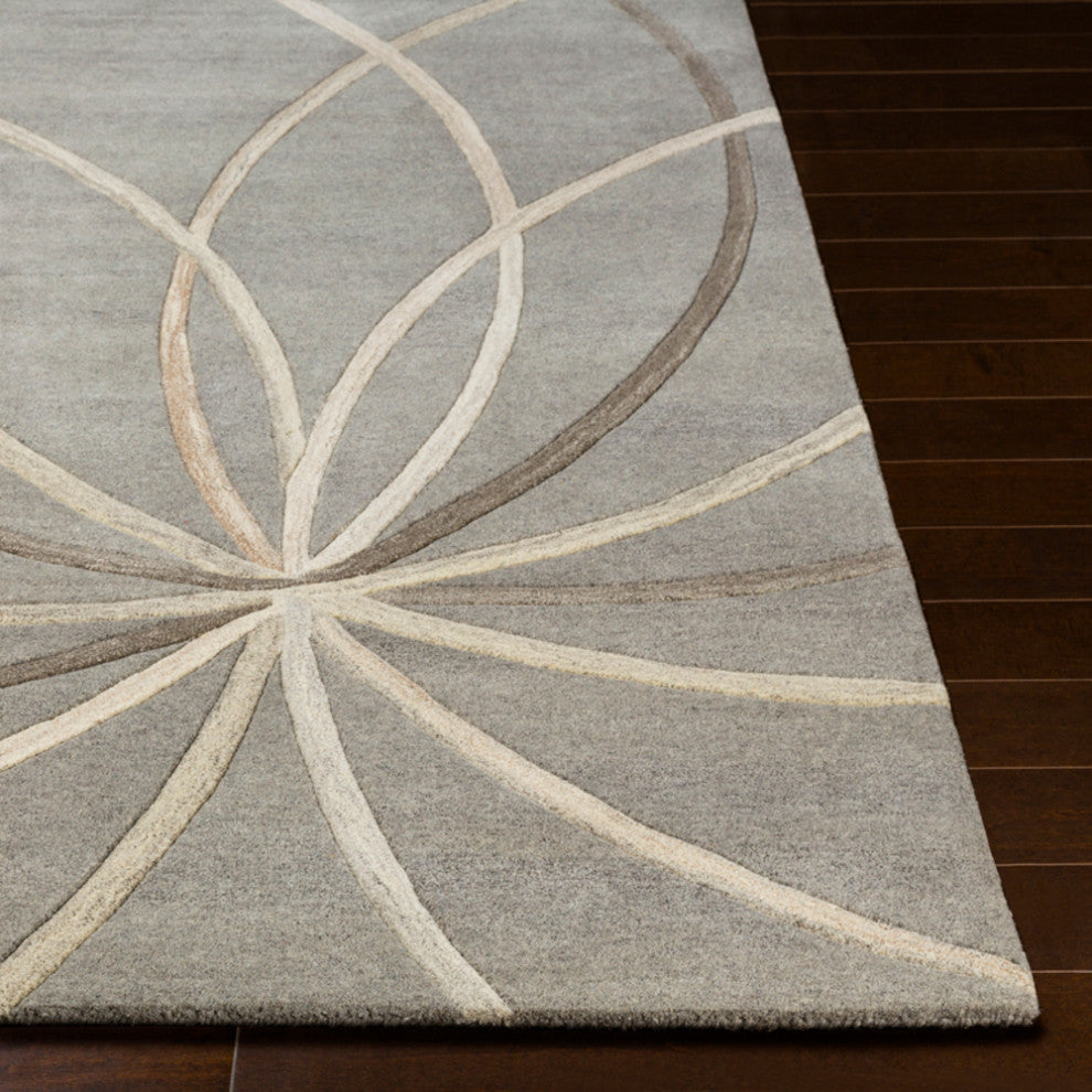 Surya Forum FM-7186 Modern Area Rug, Medium Gray, 12' x 15' Rectangle