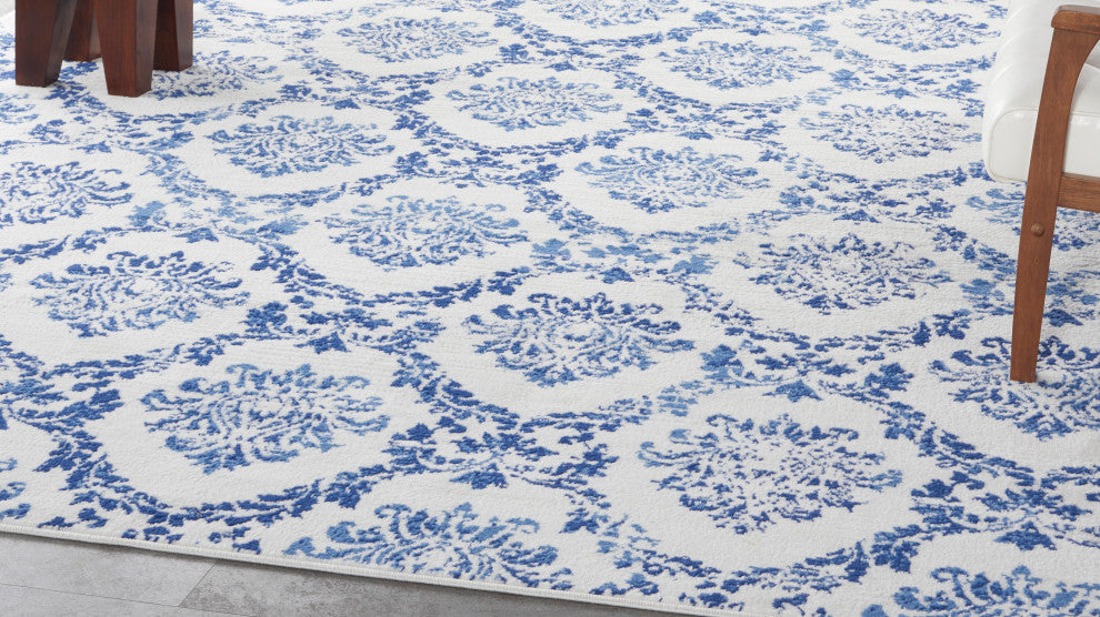 Nourison Whimsicle 8' x 10' Ivory Navy Farmhouse Indoor Area Rug