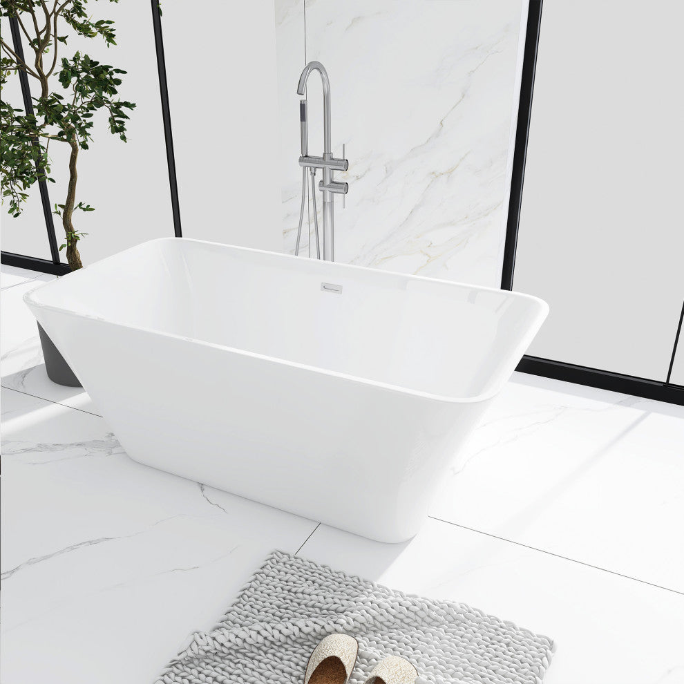 Acrylic Freestanding Soaking Bathtub, 67x30