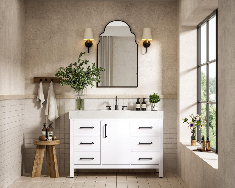 Home Living 48" Single Bathroom Vanity, White